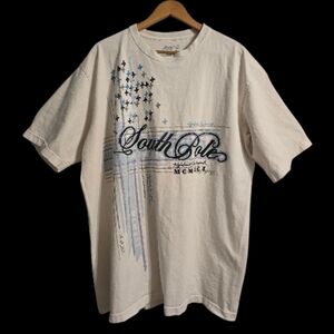 Vintage Southpole T-Shirt Men's XLarge White Urban Streetwear Hip-Hop Y2k 2000s